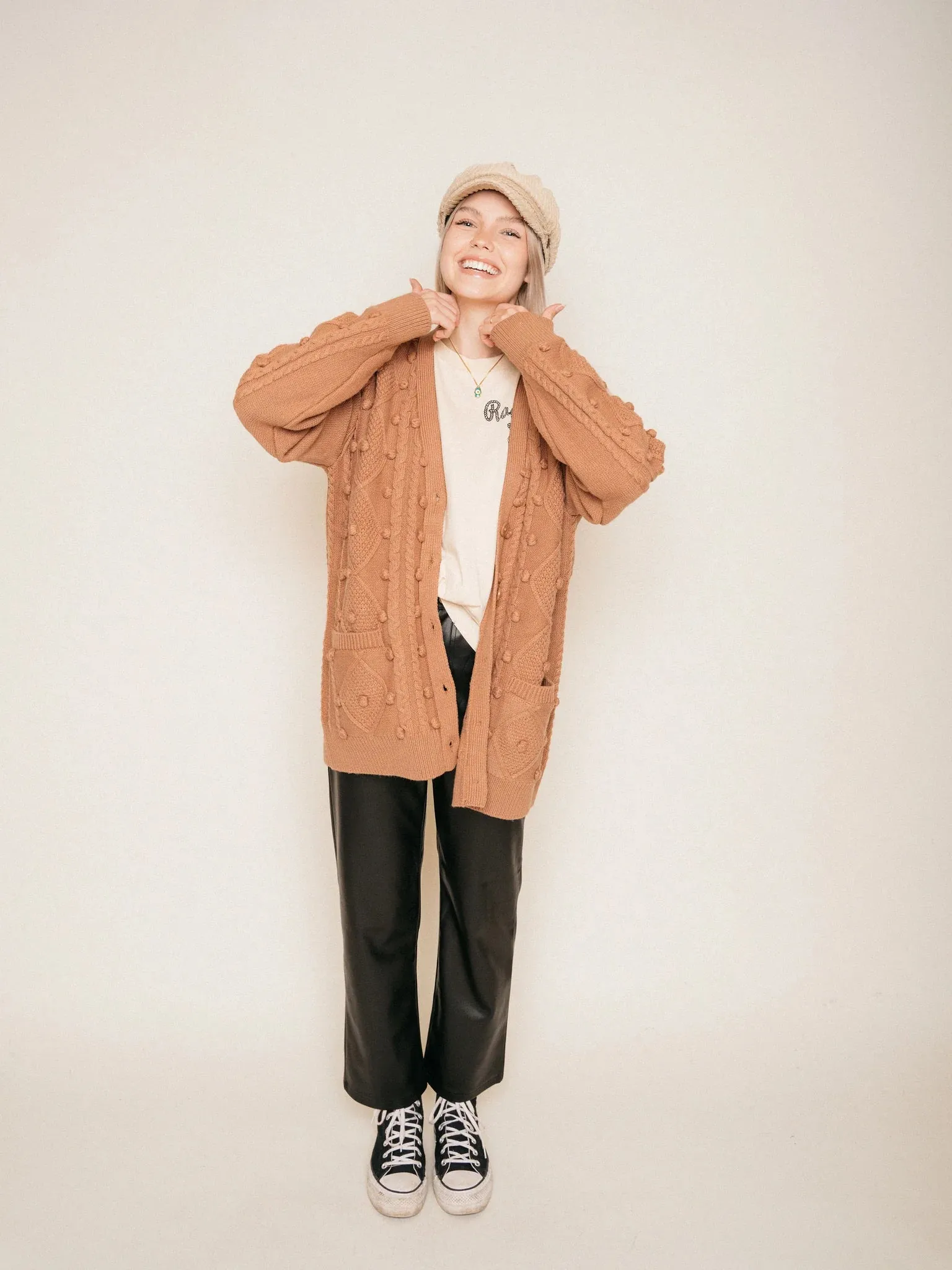 Jackson Rowe Unwind Pom Cardigan | Rose