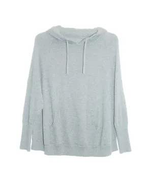 La Cera Drawstring Hooded Pullover Sweater - Plus Size