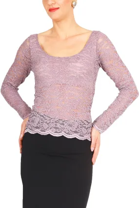 Lace Blouse With Long Sleeves