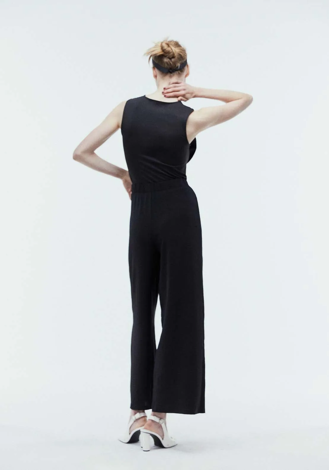 Loose-fit pareo trousers - Black