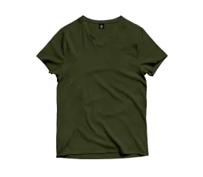 Olive Green V-Neck T-Shirt