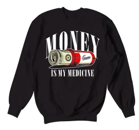 Retro 4 Red Thunder Sweater - Medicine - Black