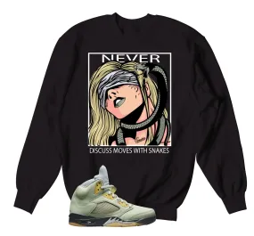 Retro 5 Jade Horizon Sweater - Never Discuss - Black