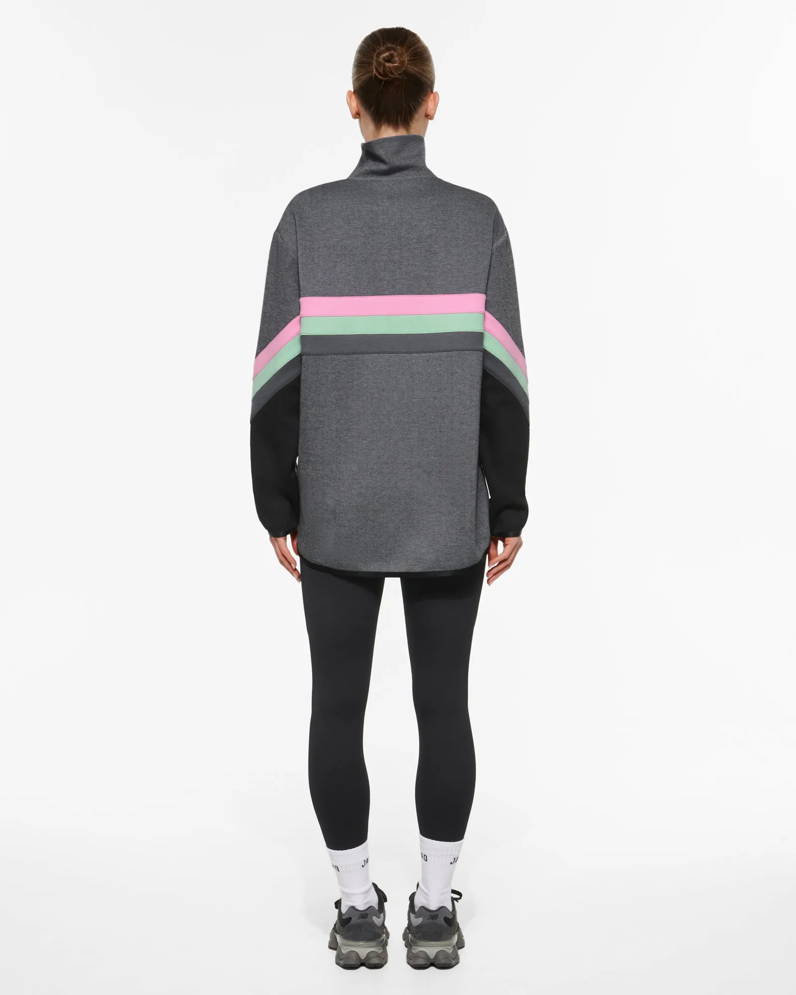 SAN REMO LONGLINE HALF-ZIP SCUBA SWEATER CHARCOAL