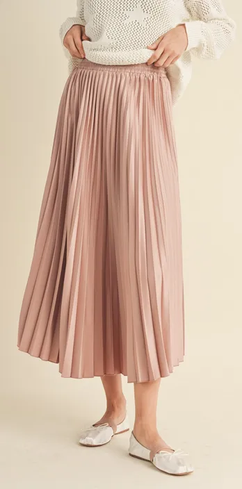 Scotty Pleated Skirt in Blush