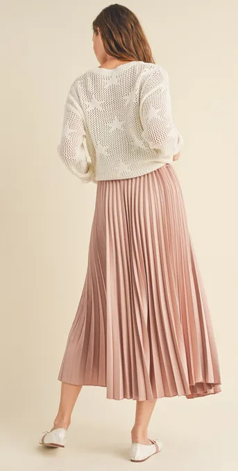 Scotty Pleated Skirt in Blush