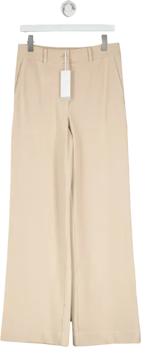 The White Company Beige Stretch Wide Leg Trousers UK 10