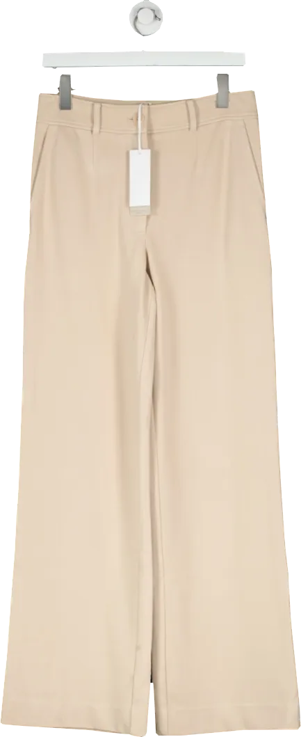 The White Company Beige Stretch Wide Leg Trousers UK 10