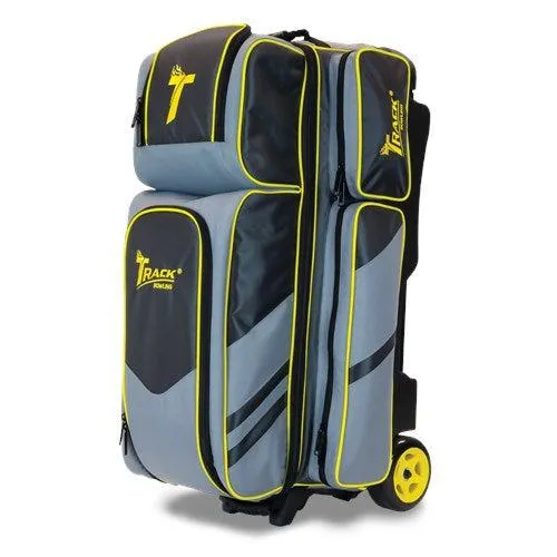 Track Select Triple Roller Bowling Bag Black/Grey/Yellow