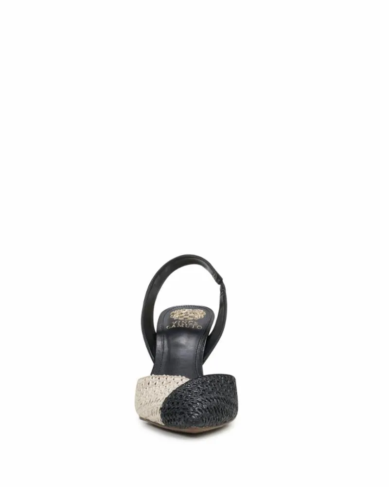 Vince Camuto PIALIA BLACK NATURAL/WOVEN RAFFIA BAB