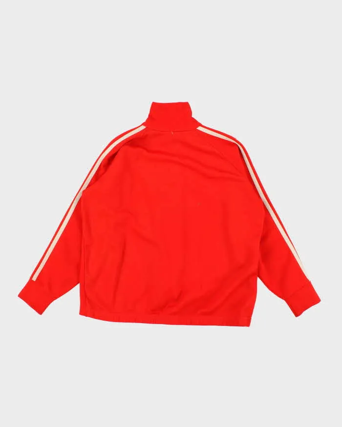 80's Vintage Men's Red Track Jacket - S