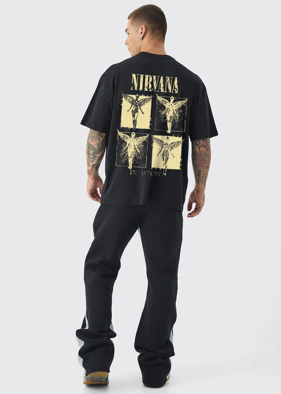 Vintage Nirvana Men Oversized Printed T-Shirt