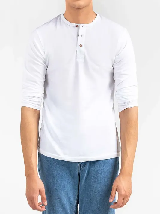 White Henley T-shirt