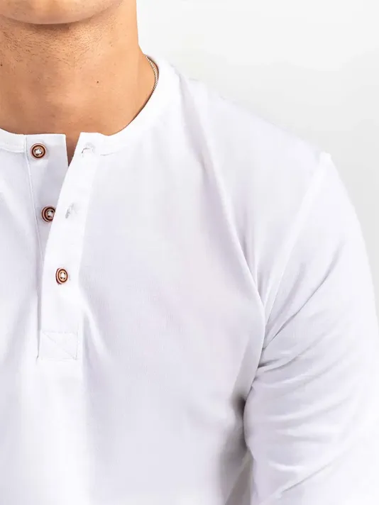 White Henley T-shirt