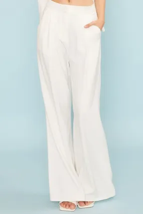 White Wide Leg Trousers