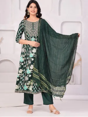 Women Floral Printed Kurta with Palazzos & Dupatta